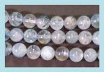Rounds: Blue Rutilated Quartz 8mm  Strands 15 - 16 inch strands