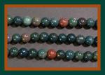 Rounds: Bloodstone  8mm Strands 15 - 16 inches