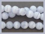 Rounds: Blue Lace Agate  8mm Strands 15 - 16 inches