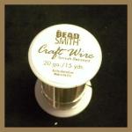 Wire: Base Metal Craftwire Wrapping Wire, 20 Gauge, shiny silver color