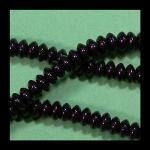 Rondelles: Black Onyx  6mm Black 15 - 16 inch strands