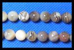 Rounds: Botswana Agate  8mm by the Strand 15 - 16 inches