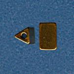 Brass: Triangle 3 x 7mm, 100 beads