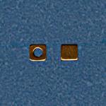 Brass: Cubes 3mm, 100 beads