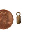 Base Metal Findings: Coils: 4 x 7mm Coil w/ Loop Brass, 100 pieces