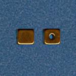 Brass: Cubes 4mm, 100 beads