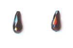 Briolettes: Faceted 5 x 10mm Blackstone Strands 15 - 16 inches