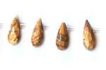Briolettes: Faceted 5 x 10mm Picture Jasper Strands 15 - 16 inches
