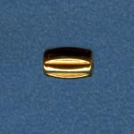 Brass: Grooved Oval 5 x 7mm, 100 beads