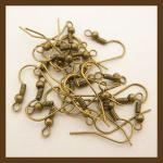 Base Metal: French Hooks Brass Color #3 Ball and Coil, 100 earwires