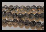 Rounds: Rutilated Quartz (Black) 10mm Strands 15 - 16 inch strands