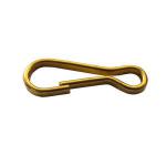 Base Metal Findings: Clasps: Zipper Pull / Lanyard Hook, Brass 100 pieces
