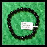 Bracelets: Stretchy Black Tourmaline 8mm, 3 bracelets for $16