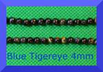 Rounds: Tigereye (Blue)  4mm Strands 15 - 16 inches