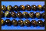 Rounds: Tigereye (Blue)  8mm Strands 15 - 16 inches