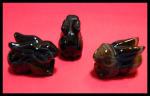 Stone Figurine Bunny: Black Onyx