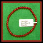 Bracelets: Stretchy Carnelian 4mm 3 for $12