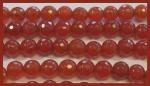 Rounds: Faceted 8mm Carnelian Dyed Strands 15 - 16 inches