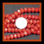 Rondelles: Carnelian Faceted 5 x 8mm 15 - 16 inches