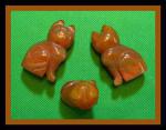 Stone Figurine Cat: Carnelian 3 for $27