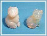 Stone Figurine Cat: Opalite (Moonstone Glass), 3 for $27