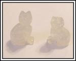 Stone Figurine Cat: Crystal, 3 for $27
