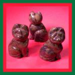 Stone Figurine Cat: Dragonblood Jasper 3 for $27