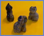 Stone Figurine Cat: Lapis, 3 for $27