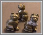 Stone Figurine Cat: Pyrite 3 for $27