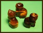 Stone Figurine Cat: Tiger's Eye 3 for $27