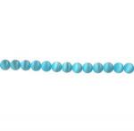Cat's Eye Glass Rounds  4mm Aqua 15 - 16 inches