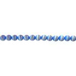 Cat's Eye Glass Rounds  4mm Light Blue 15 - 16 inches