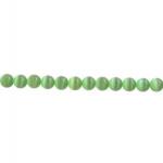 Cat's Eye Glass Rounds  4mm Light Green 15 - 16 inches