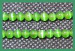 Cat's Eye Glass Rounds  4mm Malachite Green 15 - 16 inches