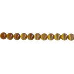 Cat's Eye Glass Rounds  6mm Caramel 15 - 16 inches