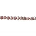 Cat's Eye Glass Rounds  6mm Lavender 15 - 16 inches