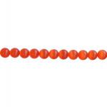 Cat's Eye Glass Rounds  6mm Reddish Orange 15 - 16 inches
