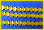 Cat's Eye Glass Rounds  6mm Yellow 15 - 16 inches