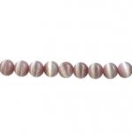 Cat's Eye Glass Rounds  8mm Lavender 15 - 16 inches