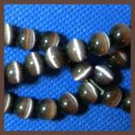 Cat's Eye Glass Rounds  8mm Purple 15 - 16 inches