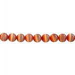 Cat's Eye Glass Rounds  8mm Reddish - Brown 15 - 16 inches