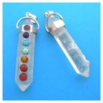 Chakra Pendant Clear Quartz Point (about 1/2 by 2 inches), 3 for $12