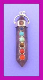 Chakra Pendant Amethyst Point 10 x 50mm (2 inches), 3 for $12