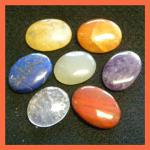 Chakra Oval Sets, 7 Cabochons, about 23 x 28mm