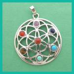 Chakra Pendants: Circles about 1 1/2 inches across, 3 for $7.50