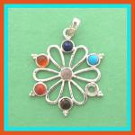 Chakra Pendants: Daisey about 1 1/4 inches across, 3 for $7.50