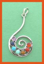 Chakra Pendants: Fiddlehead (Emerging Fern) about 2 inches High, 3 for $7.50