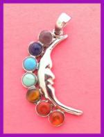 Chakra Pendants: Moon about 1 1/2 inches tall, 3 for $7.50
