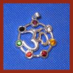 Chakra Pendants: Om about 1 1/4 inches across (chakrapendom2), 3 for $7.50