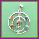 Chakra Pendants: Spiral about 1 1/4 inches across, 3 for $7.50